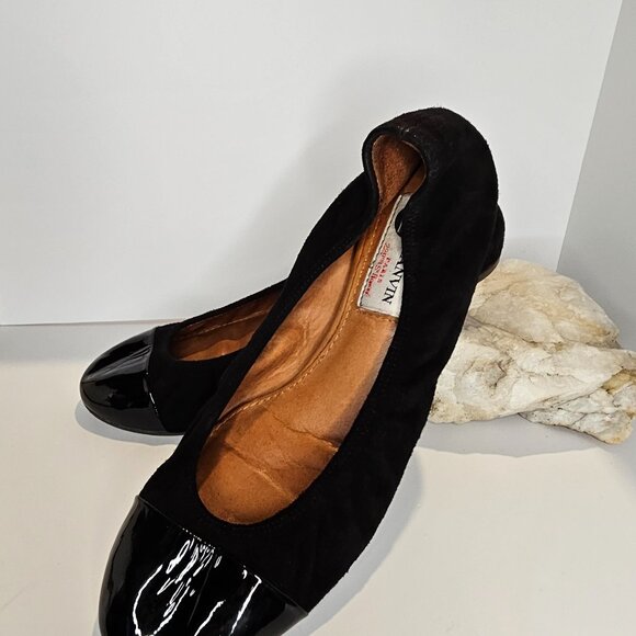LANVIN Classic BLACK Patent Leather Ballet Flat - Picture 2 of 12